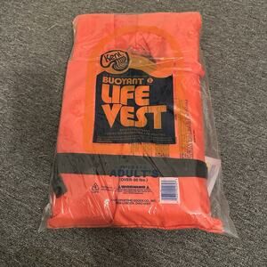 Life Jacket Adult Over 90 LBS Kent Coast Guard Approved Bouyant Life Vest Orange